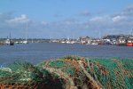10: Looking over fishing nets towards Southwold Harbour, which borders the north of the village