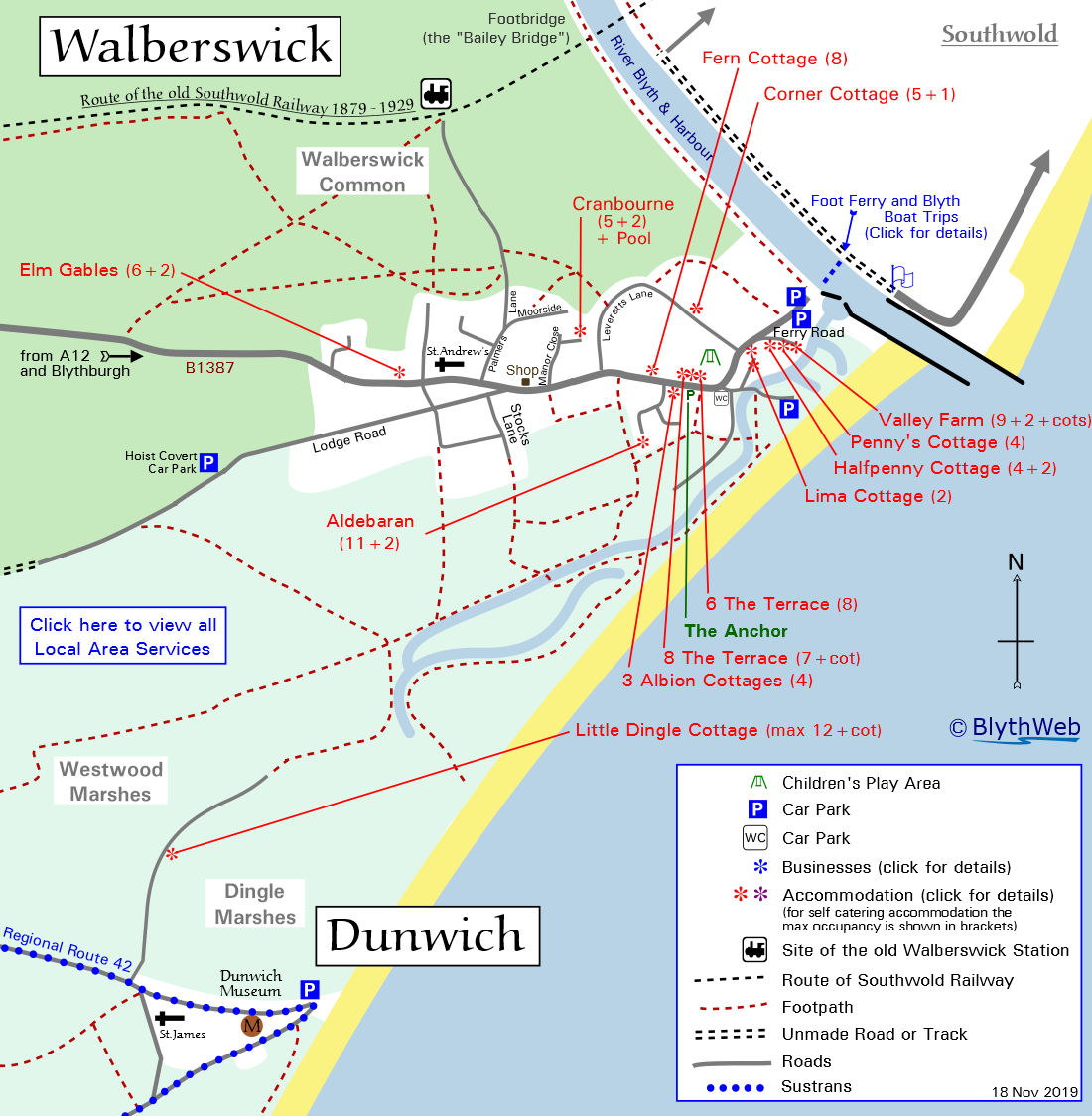 Walberswick Village Map