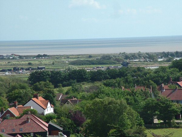 4: At last some views of Walberswick itself in the forground! Beyond is the lower part of Southwold Harbour and Southwold Caravan Site.
